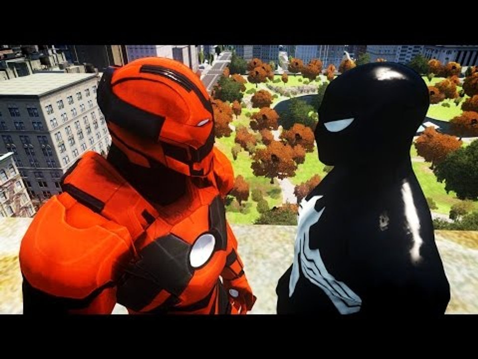 Black Spiderman VS Iron Man (Mark XXVIII Jack)