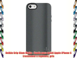 Belkin Grip Glam Matte - Funda para móvil Apple iPhone 5 (resistente a rayones) gris