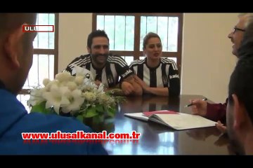 Beşiktaş aşkı nikaha yansıdı