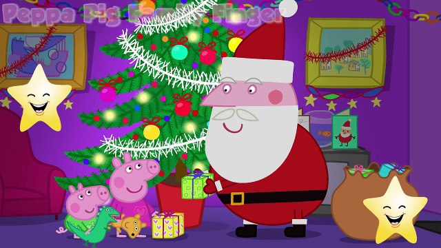 Peppa Pig - Christmas Finger Family Song - Nursery Rhymes Peppa Pig Family Finger