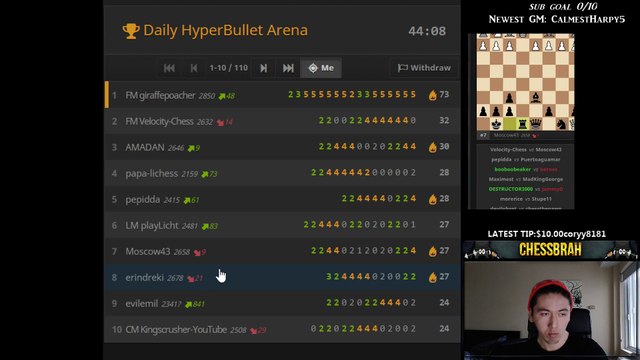 Joueur d’échecs en ligne très rapide... Du jamais vu!