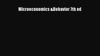 [PDF Download] Microeconomics &Behavior 7th ed [PDF] Full Ebook