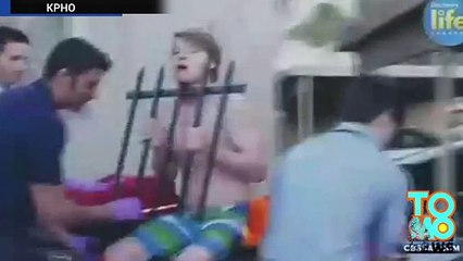 Юноша, проткнувший шею на заборе, стал героем телевидения