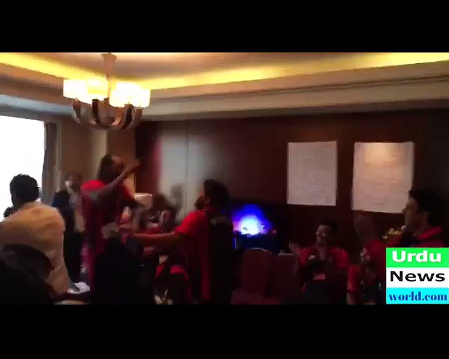 Lahore Qalander Player With Chris Gayle Dancing