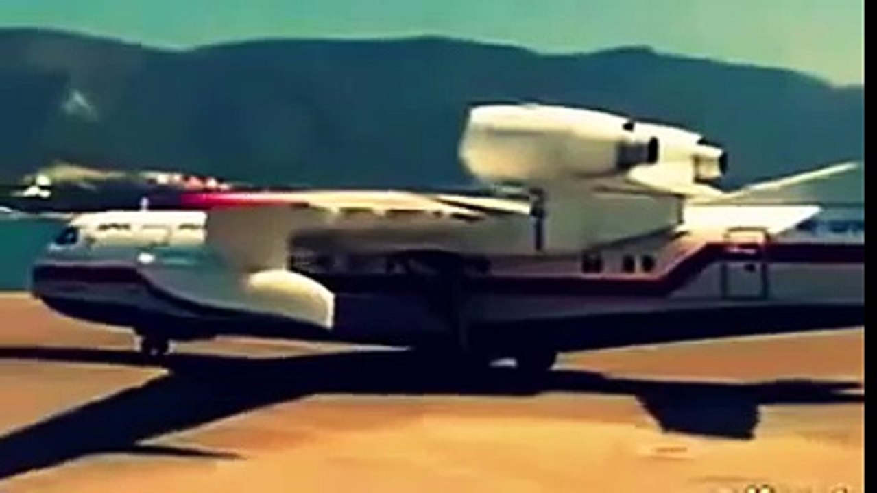 Обычный пассажирский самолёт взлетает с воды!