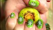 Kiwi Nail Art - Easy Nail Art Tutorial - Green Nails Art Manicure