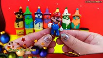 Play Doh Snowman Surprise Eggs Super Mario Frozen SpongeBob Princess Spiderman Minnie Mouse