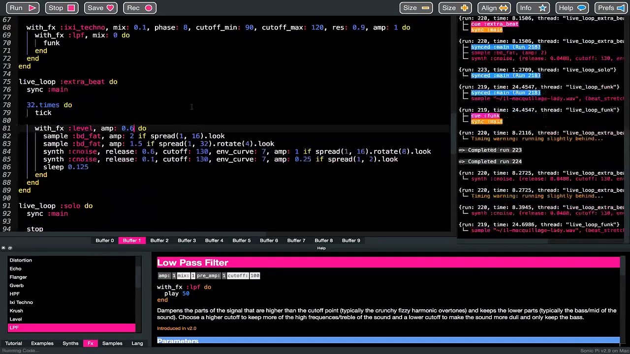 Daft Punk - Aerodynamic (with Sonic Pi version)
