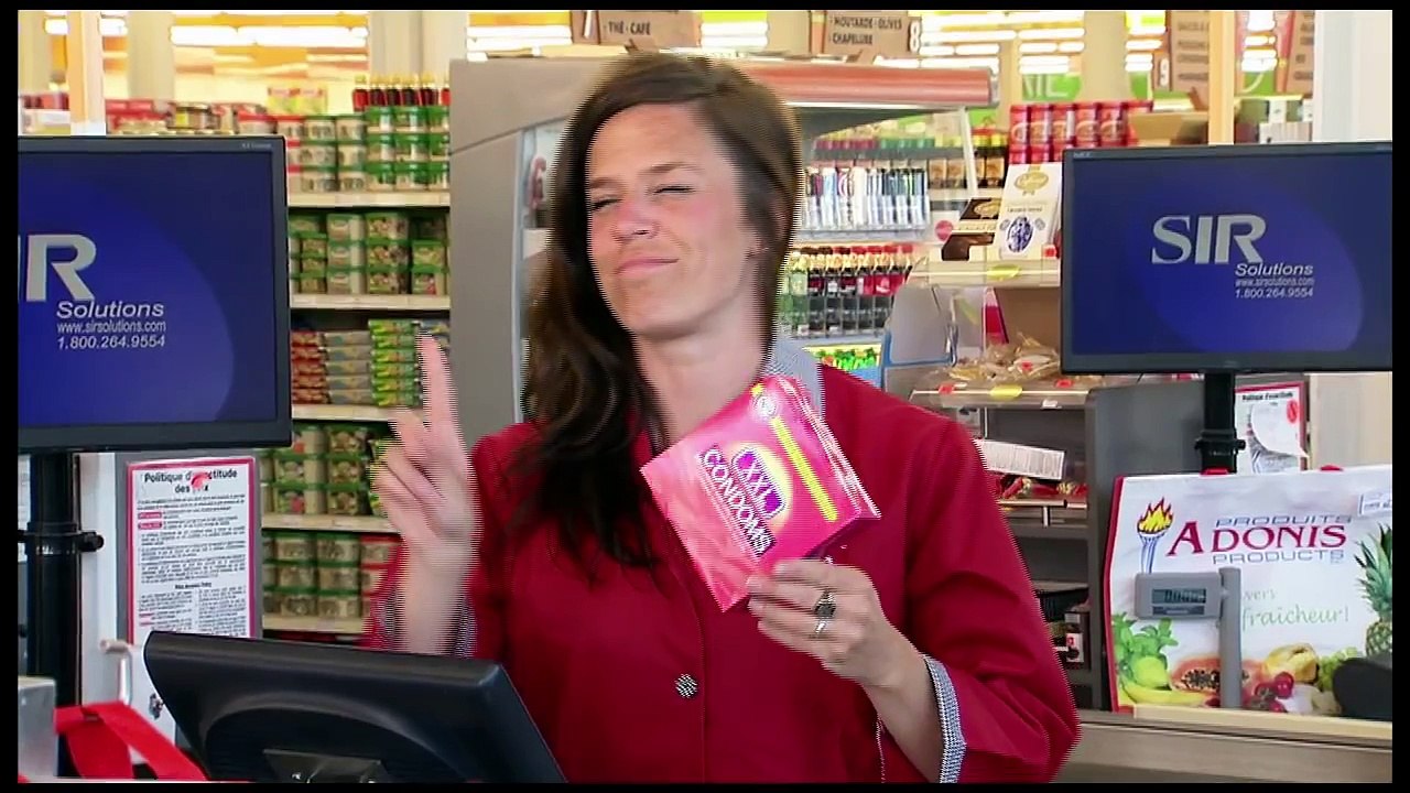 Customers buy XL Condoms and Viagra Pills
