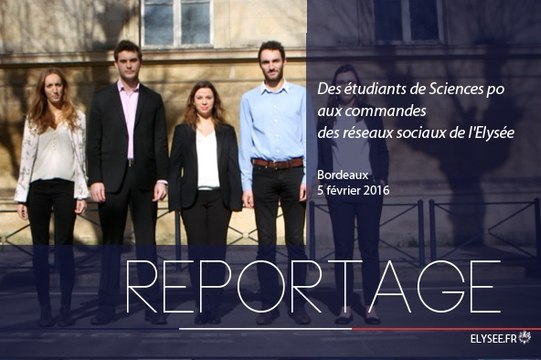 [REPORTAGE] Des étudiants de Science po aux commandes des réseaux sociaux de l'Elysée