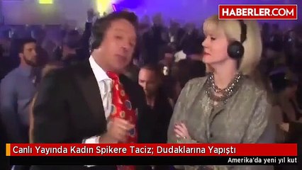 Canlı Yayında Kadın Spikere Taciz_ Dudaklarına Yapıştı