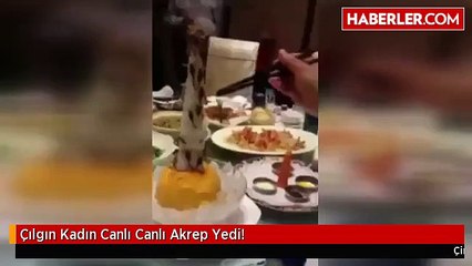 Çılgın Kadın Canlı Canlı Akrep Yedi!