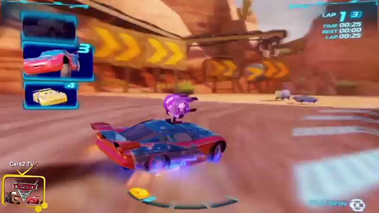 Cars 2 English Game * Daredevil Lightning Mcqueen Canyon Run video