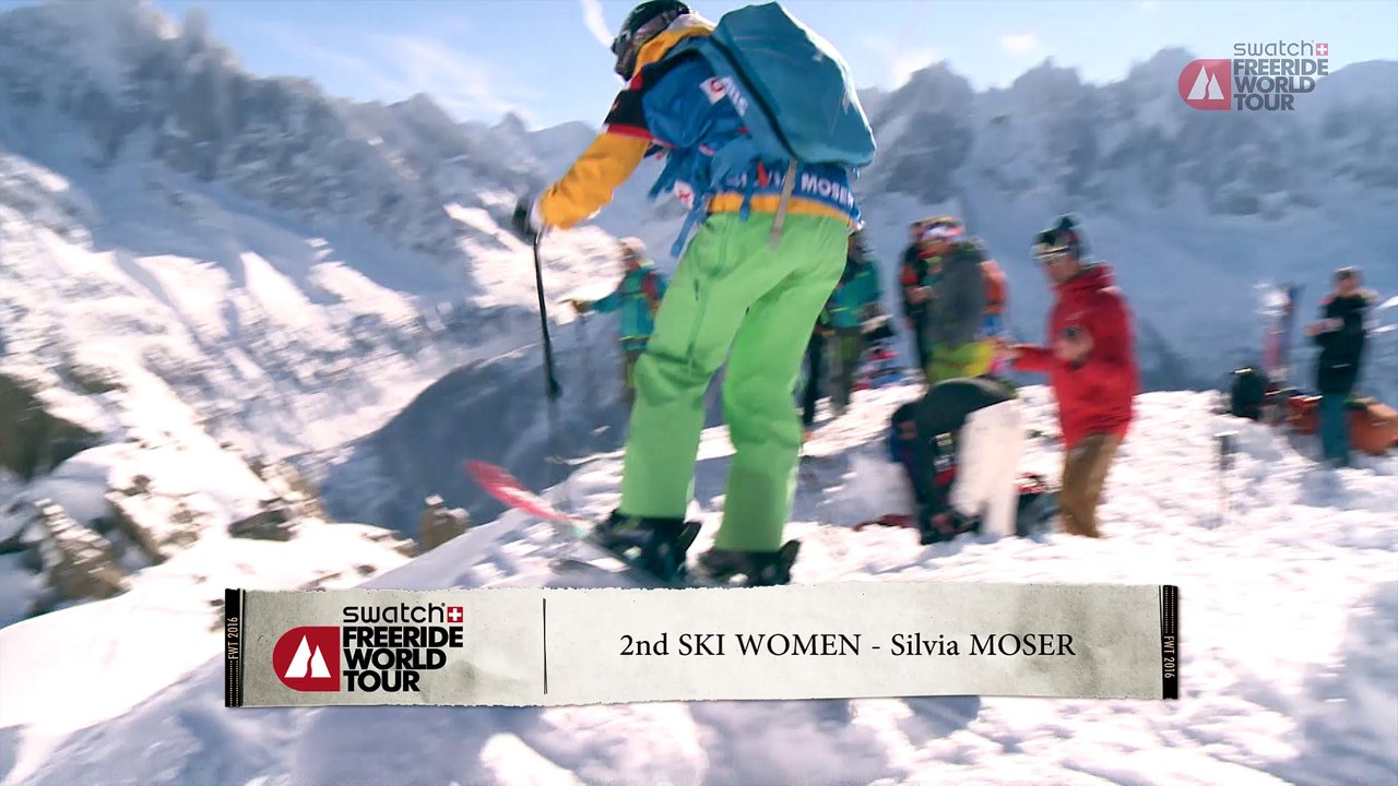 Run of Silvia Moser - Chamonix-Mont-Blanc - Swatch Freeride World Tour 2016