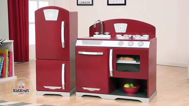 Children's Playtime Fun Activity Toy Play Kitchen & Fridge By KidKraft