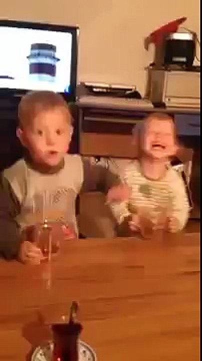 Drinking tea twins