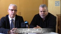 BEZIERS - AGDE - 2016 - Brice BLAZY Igor KUREK candidats 6 ° et 7° circonscription