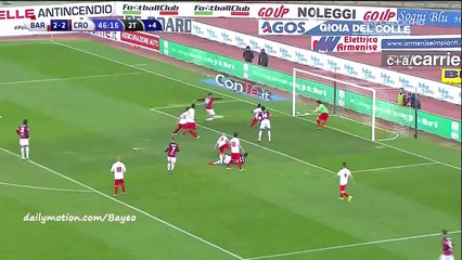 Ante Budimir Goal HD - Bari 2-3 Crotone - 05-02-2016