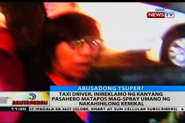 Taxi passenger escapes 'spray modus'