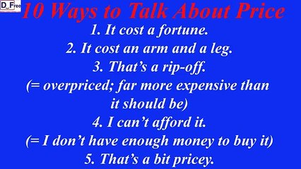 500 Real English Phrases P11 - 10 Ways to talk about Price (Funny Videos 720p)