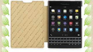 StilGut Book Type funda de cuero para BlackBerry Passport en caoba nappa