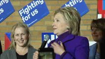 Hillary Clinton hace campaña en New Hampshire
