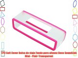 TPU Soft Cover Bolsa de viaje Funda para altavoz Bose SoundLink Mini - Pink Transparent
