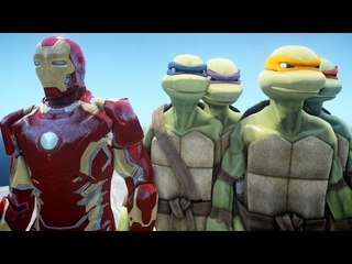 TEENAGE MUTANT NINJA TURTLES VS IRON MAN (MARK 43)