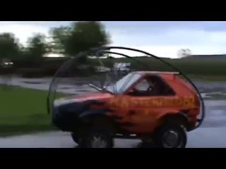 Car doing somersaults