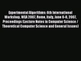 (PDF Download) Experimental Algorithms: 6th International Workshop WEA 2007 Rome Italy June