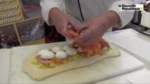 VIDEO. Cours de cuisine au salon de la pêche de Châteauroux : la recette du koulibiac