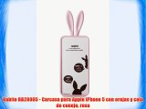 Rabito RB20005 - Carcasa para Apple iPhone 5 con orejas y cola de conejo rosa