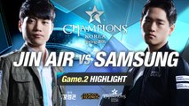 [H/L 2016.02.05] JIN AIR vs SAMSUNG Game 2 - RO1 l 롯데 꼬깔콘 LoL Champions Korea Spring 2016