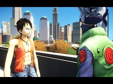 KAKASHI VS LUFFY - NARUTO FIGHT ONE PIECE - GTA IV