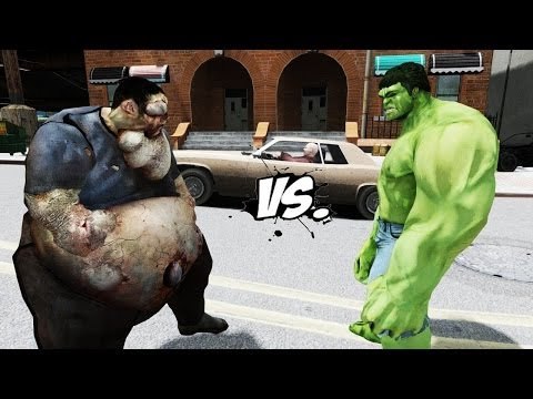 THE INCREDIBLE HULK VS BOOMER (Left 4 Dead) - GREAT BATTLE - GTA IV