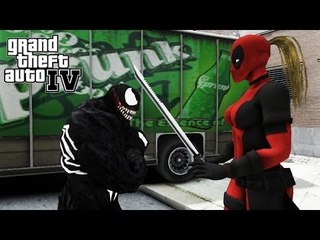 LADY DEADPOOL VS VENOM - EPIC BATTLE - GTA IV