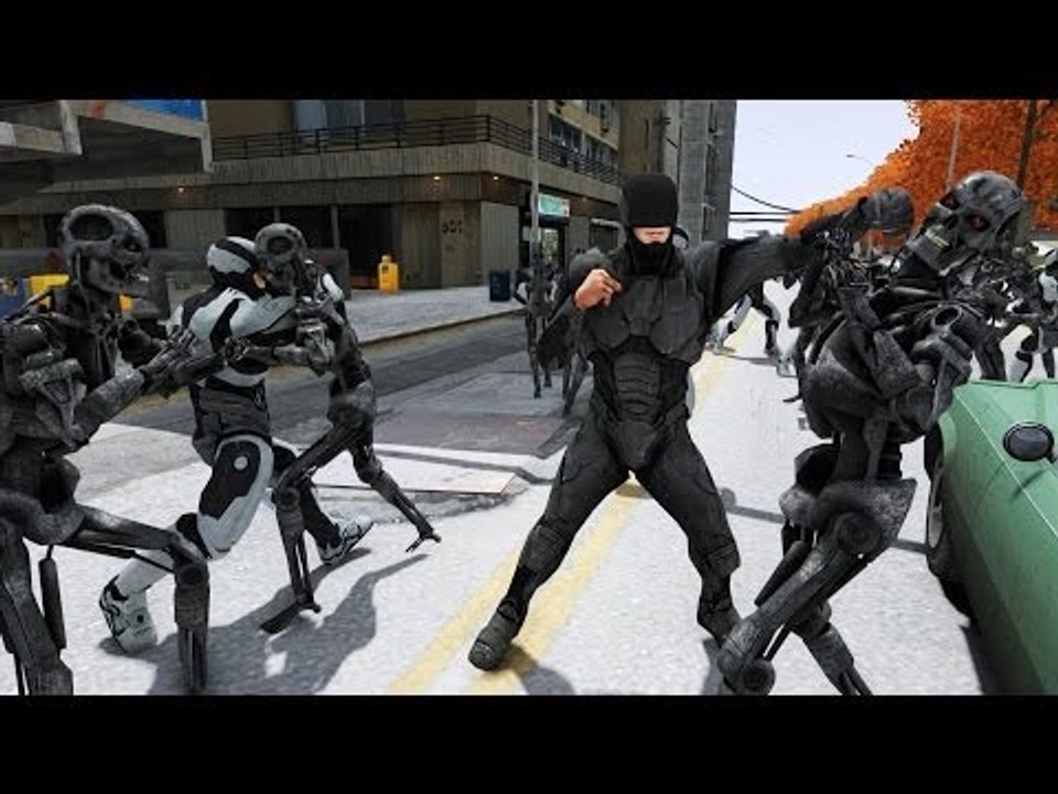 ROBOCOP VS TERMINATOR - EPIC BATTLE - Grand Theft Auto