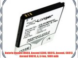 Bateria Huawei M660 Ascend G300 U8815 Ascend C8812 Ascend U8818 A Li-ion 1800 mAh