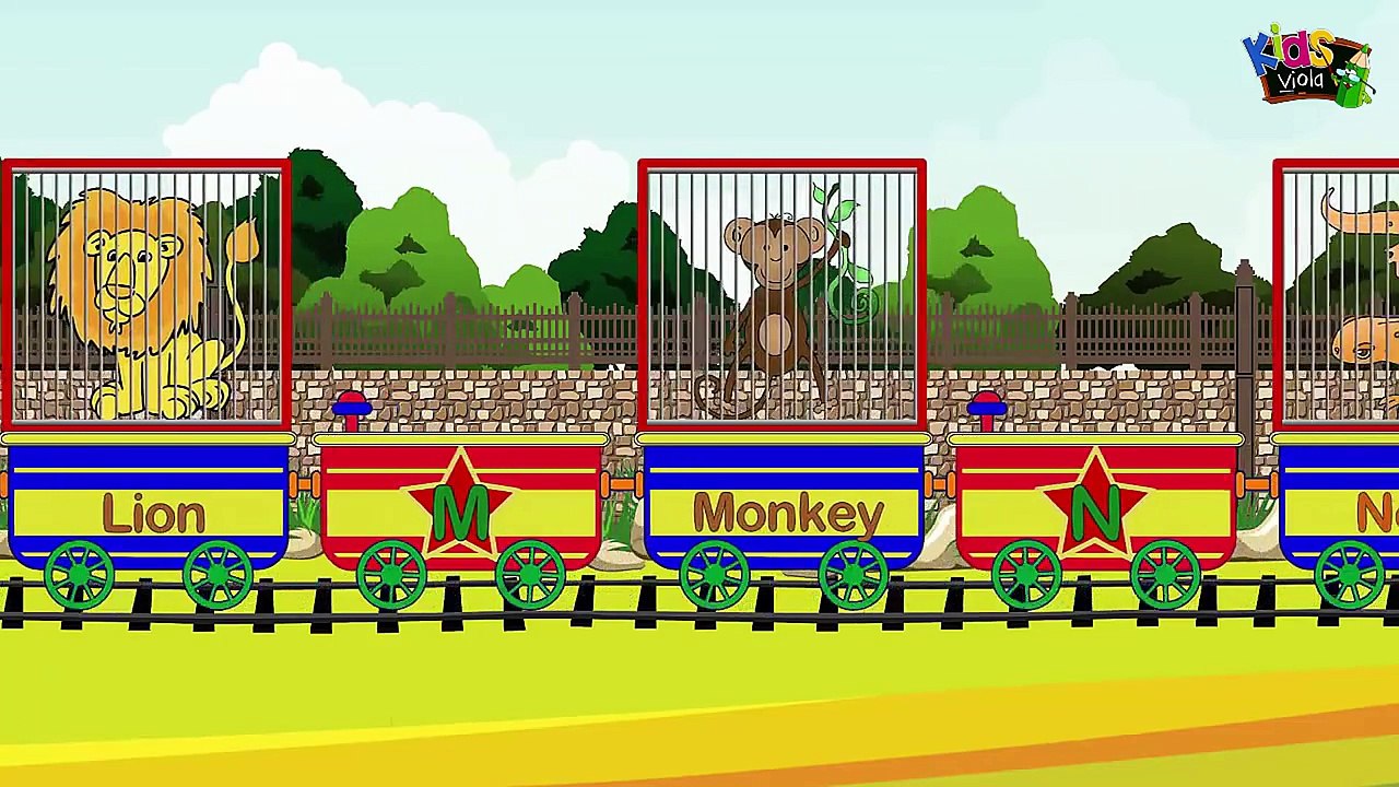 Minions ABC Animals Alphabet Song - Animals Train for Children with Minions ~ learn animal