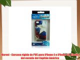 Marvel - Carcasa rígida de PVC para iPhone 4 o iPhone 4S diseño del escudo del Capitán América