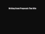 Writing Grant Proposals That Win  Free Books