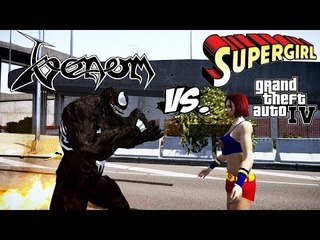 SUPERGIRL VS VENOM - GREAT BATTLE - GTA IV