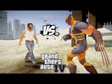 WOLVERINE (COMICS) VS WOLVERINE (HUGH JACKMAN) | GREAT BATTLE | GTA IV