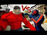 Spiderman 2099 vs Red Hulk - Great Battle - Grand Theft Auto IV