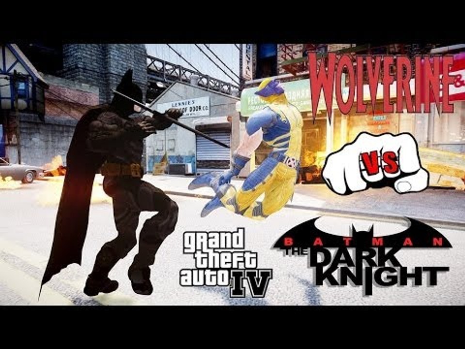 THE DARK KNIGHT VS WOLVERINE - EPIC SUPERHEROES BATTLE - GTA IV