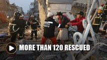 More than 120 rescued from toppled apartment in Taiwan