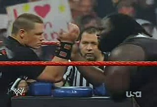 WWE John Cena vs Mark Henry Arm Wrestling