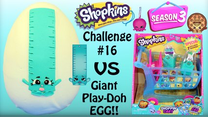 SEASON 3 SHOPKINS CHALLENGE #16 - Polished Pearl Rita Ruler Play Doh Surprise Egg