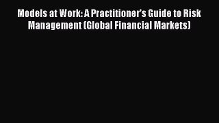 Models at Work: A Practitioner's Guide to Risk Management (Global Financial Markets)  Free