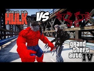 Download Video: ALEX MERCER (PROTOTYPE) VS RED HULK - GREAT BATTLE - GTA IV